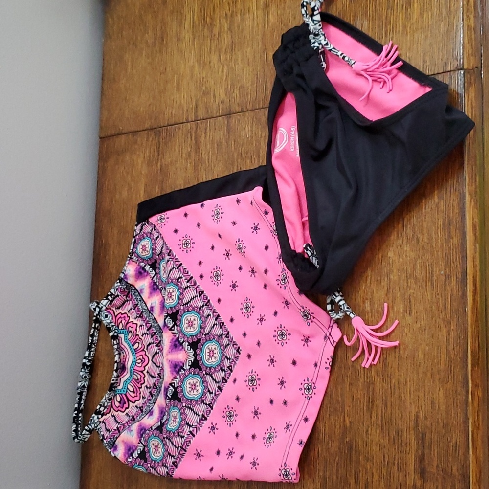 Pink swim 2 piece size xs 4-5
